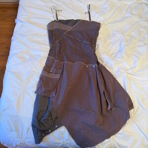 La Mode Subversive Brown Dress with Pocket